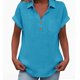 thumbnail image 2 of Mujeres de Verano Tops Casual Cuello en V Manga Corta Suéter Blusa Primavera Suave, 2 of 5