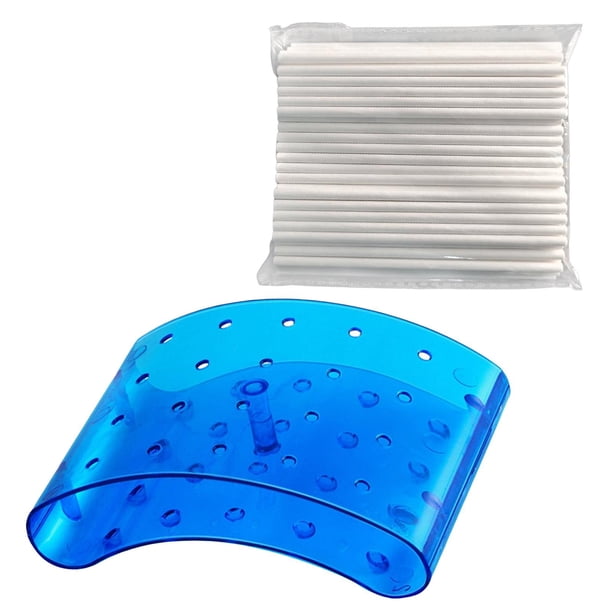 Estante de exhibición de piruletas, soporte de exhibición de , estante de exhibición de dulces de pastel transparente, estante de Bases de bolas Pequeño Azul
