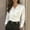 White, variant on Women's Long Sleeve Satin Blouse, Wrap V-Neck 2026 Work Silk Shirts,Dressy Tops for Business Casual Office Gray S