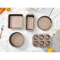thumbnail image 5 of Unique Bargains Nonstick Bakeware Set Baking Pans Set Gold 5 Pcs, 5 of 6