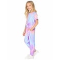 thumbnail image 7 of Oudiya Girl's Summer Clothing Set Short Sleeve Crop Top and Sweatpants Dance Clothes Gift with Fashion Blue for 10-11Y, 7 of 7