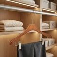 thumbnail image 5 of Unique Bargains 2 Pcs Wood Non-Slip Space Saving Hangers for Clothing Natural 15.7inch, 5 of 6