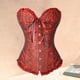thumbnail image 3 of Mujeres cordones deshuesado grande Overbust Corset Top Gothic Corselet y rojo L L BLESIY Corsé con ribete de encaje floral, 3 of 8