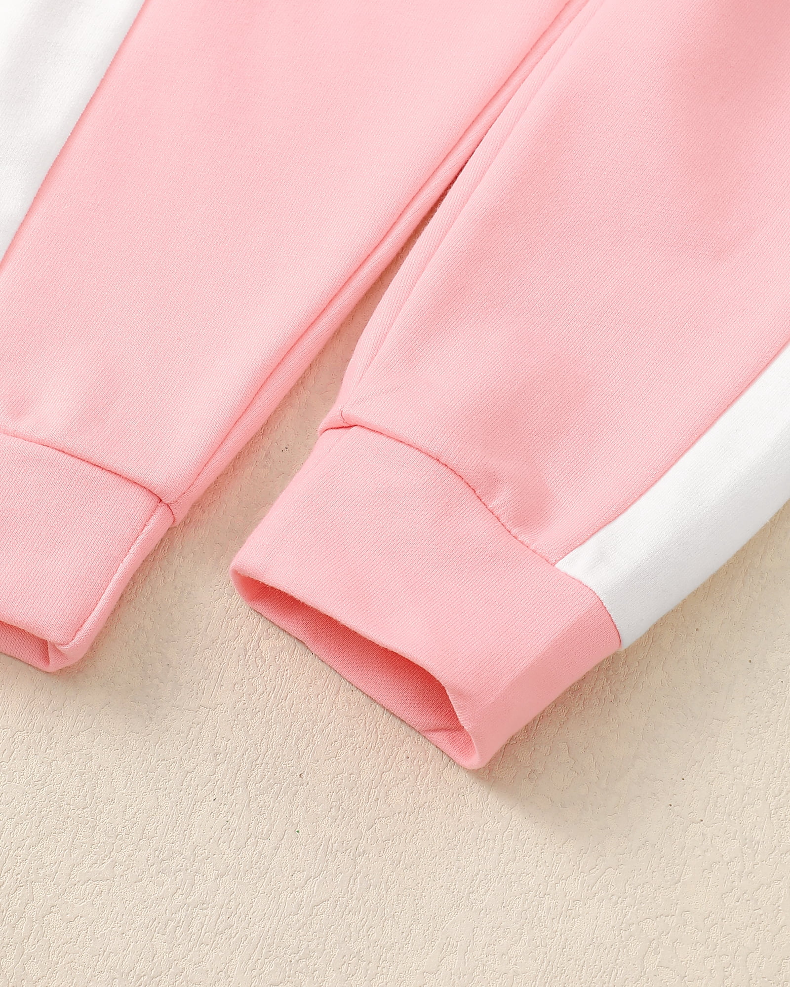 5T Kids Girl Clothes Little Girl Outfits Hooded Long Sleeve Tops Pants Set Little Girl Fall Clothing Outfits Pink 5-6 Years Little Girl Clothes