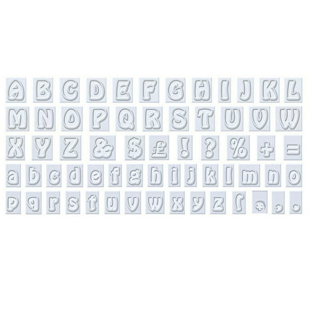 Molde reutilizable de letras pastel Bearachild 64 unids/set Fondant herramienta de cocina