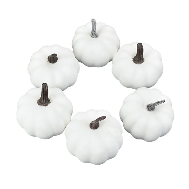 Modelo de calabazas artificiales, 6 uds., verduras artificiales, bonitas calabazas artificiales rústicas DIY para Halloween, chimenea, tienda, adorno Estilo A