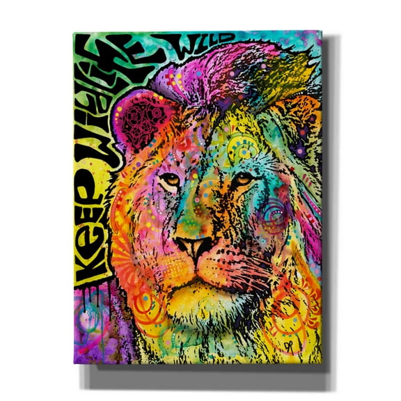 Epic Graffiti 'Keep the Wildlife Wild' by Dean Russo, Canvas Wall Art, 12"x16"