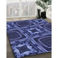 thumbnail image 3 of Ahgly Company Tapis de Zone Rond d'Intérieur Lavable à la Machine, Transitionnel, Bleu Ardoise Clair, 3 Pieds Rond, 3 of 7