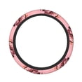 thumbnail image 2 of Lsque Delicate Pink Carnations A Ultra Soft Car Steering Wheel Cover for Women, Standard 15 inch Size for Truck Van SUV Auto, 2 of 8