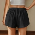 thumbnail image 5 of Htigea Clearance Womens Lightweight Shorts Casual Baggy Trendy Short Pants Elastic Waist Drawstring Comfy Shorts Today Sales Black,XXL, 5 of 7