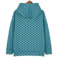 thumbnail image 4 of Women's Polka Dot Print Hooded Sweatshirt with Pocket, Oversized Long Sleeve Pullover, Soft Comfortable Casual Streetwear for Spring Autumn Daily Wear, Beach Outings and Loungewear Sky Blue XL, 4 of 8