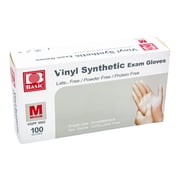 Basic Vinyl Exam Glove Standard Cuff Length MEDIUM 09112876760 100 per Box