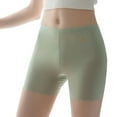 thumbnail image 4 of Fvwitlyh Pantoufles Pour Femmes Women'S Ice Silk Shorts For Layering With Ruffled Edges Green,L, 4 of 4