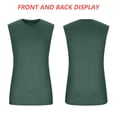 thumbnail image 4 of Camisetas sin mangas para hombre, cuello redondo, camisa holgada sólida, camisas deportivas para entrenamiento, camisetas sin mangas para correr, verde, 4 of 5