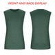 thumbnail image 4 of Camisetas sin mangas para hombre, cuello redondo, lisas, holgadas, camisetas deportivas para entrenamiento, camisetas sin mangas para correr, color verde, 4 of 5