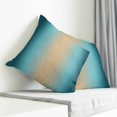 thumbnail image 4 of Throw Pillow Covers 18x18 Inch, Turquoise Ombre Decorative Pillow Cases for Couch Sofa Bed, Modern Yellow Gradient Farmhouse Art Cotton Linen Square Home Decor Pillowcases with Hidden Zipper, 4 of 7