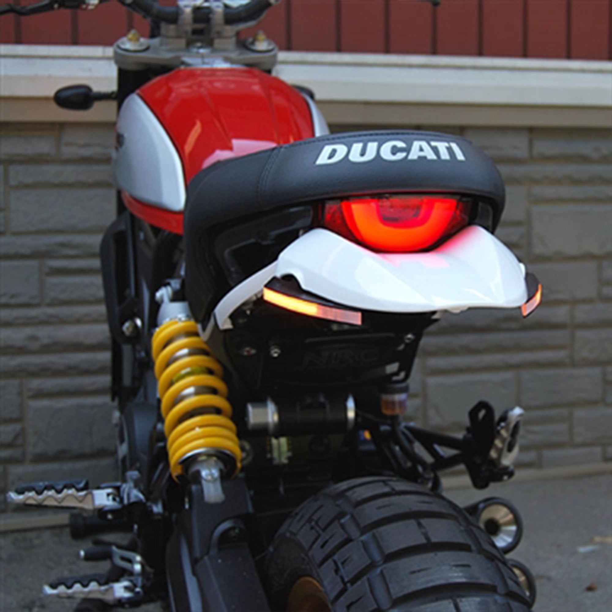 New Rage Cycles Ducati Scrambler Desert Fender Eliminator with Turn Signals
