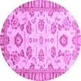 thumbnail image 1 of Ahgly Company Indoor Round Oriental Purple Traditional Area Rugs, 6' Round, 1 of 4