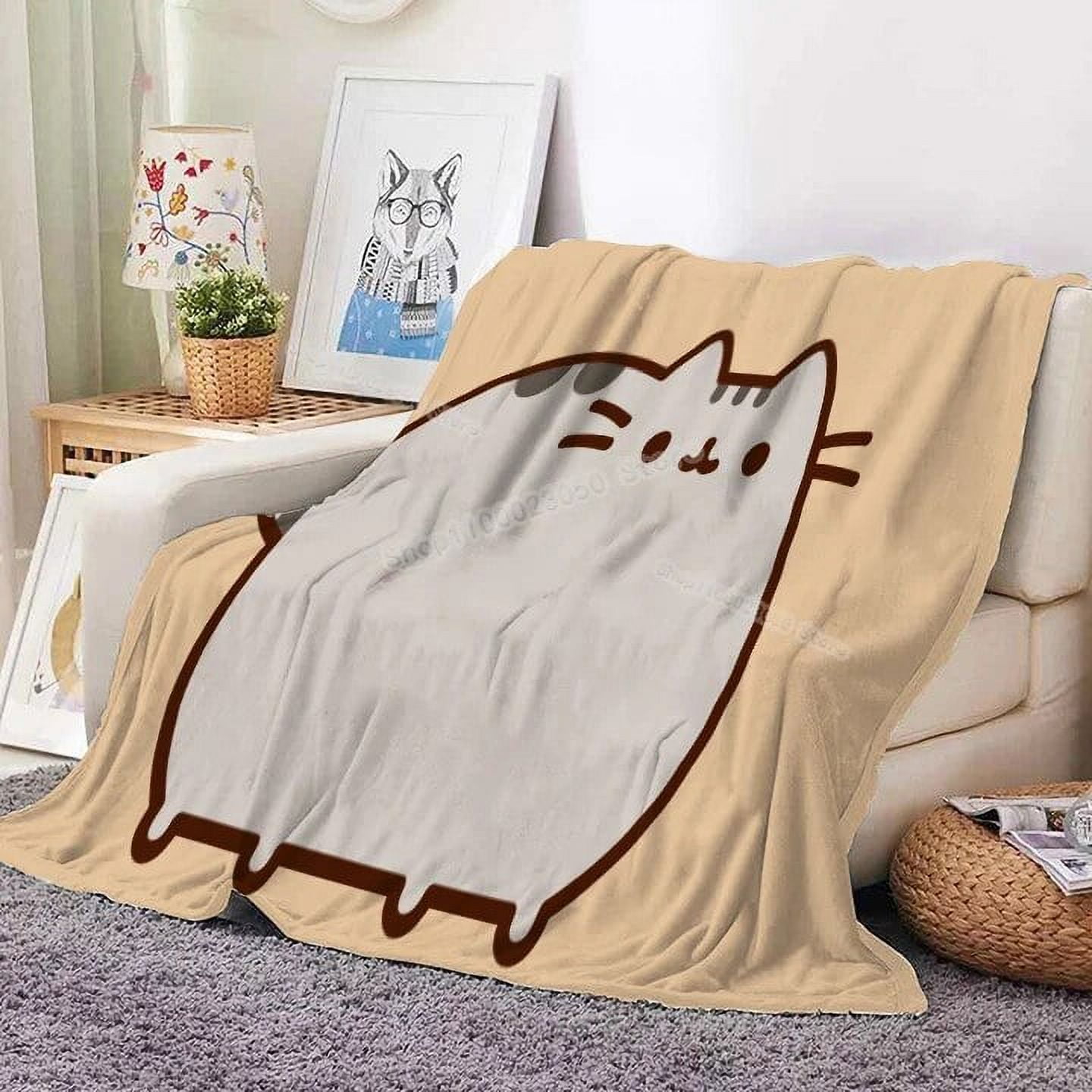Pusheen Manta de franela con figura de gato para ninos y ninas mantas suaves para sofa cama decoracion de habitacion otono invierno Navidad mantener el calor regalo Bodega Aurrera en linea