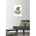 thumbnail image 2 of The Wizarding World: Harry Potter - Slytherin Illustrated House Logo Wall Poster with Push Pins, 14.725" x 22.375", 2 of 3