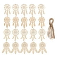 thumbnail image 1 of MasteelfCA 40 Pcs Kits d'Ornements Suspendus en Bois Attrape-Rêves Non Finis avec 40 Pcs Ficelles, 1 of 7