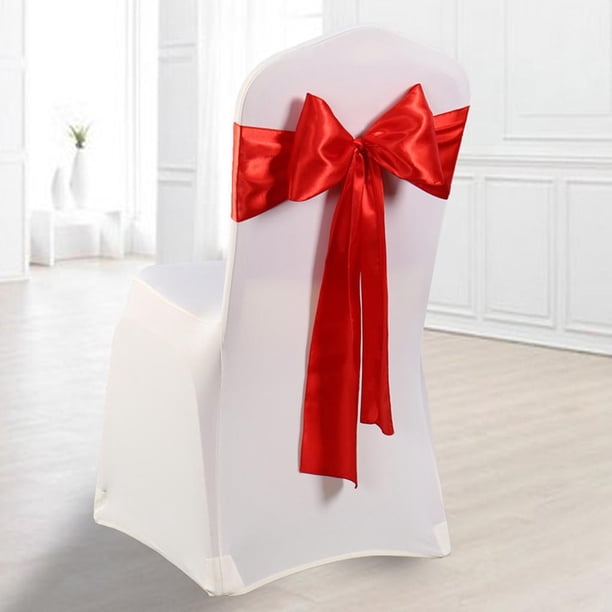 Sashes Sashes Bow Sash Banquet Cover Sash para Bodas Decoración de Partido 17 Cm De Ancho 275 Cm De rojo Macarena Sashes de la silla Arcos