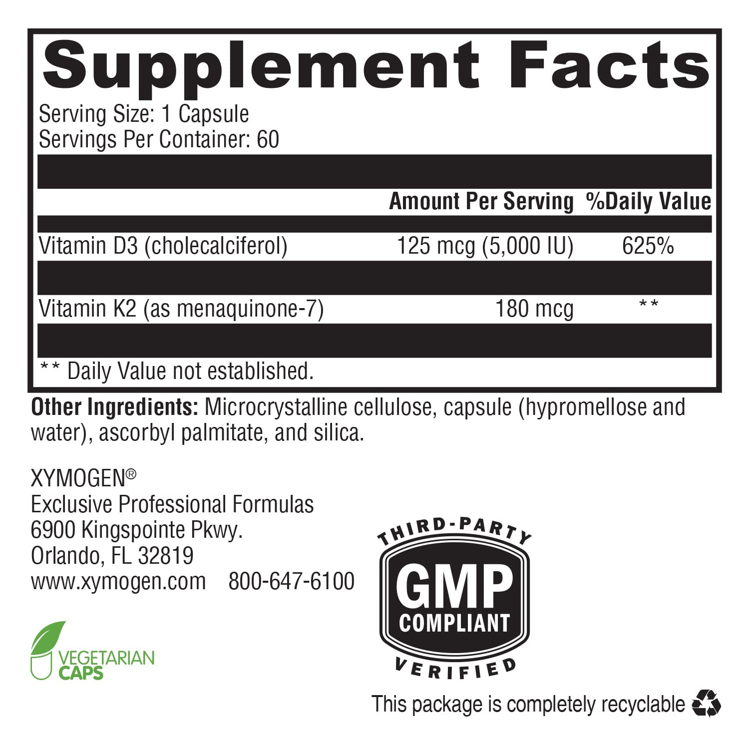 XYMOGEN K-Mg Citrate - Potassium & Magnesium Citrate - Electrolyte, Muscle & Nerve Function Support - Vegan, Gluten-Free, & Non-GMO - 60 capsules