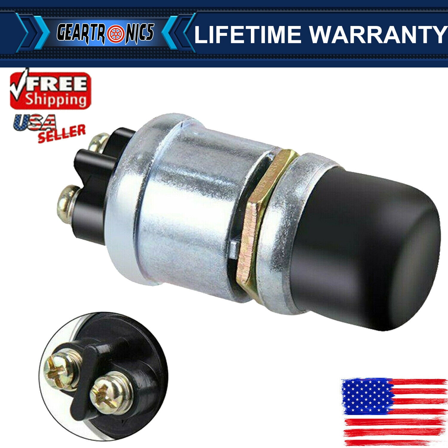 LICHENGTAI Engine Start Push, 12V 50A Heavy Duty Push Button Momentary