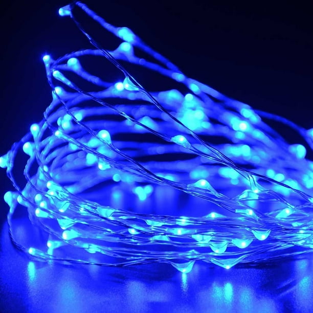 QiShi Solar Lights Starry Solar String Lights 33 ft 100 LED Waterproof Fairy Copper Wire Lights for Christmas Patio Lawn Garden Wedding Party