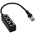 thumbnail image 1 of RJ45 Ethernet Splitter Cable, RJ45 Y Splitter Adapter 1 to 3 Port Ethernet Switch Adapter Cable for CAT 5 / CAT 6 LAN Ethernet Socket Connector Adapter Cat5 Cat6 Cable Adapter, 1 of 5