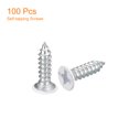 thumbnail image 3 of ST3.5x15mm White Screws Self Tapping Screws, 100 Pack Flat Head Phillips Wood Screws for Woodworking, 3 of 5