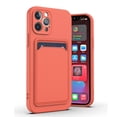 thumbnail image 1 of Funda tipo billetera de silicona líquida para iPhone 12 13 mini 11 14 Pro Max, funda con ranura para tarjetero para iPhone XR Xs 8 Plus, funda de bolsillo delgada Tan Jianjun unisex, 1 of 2