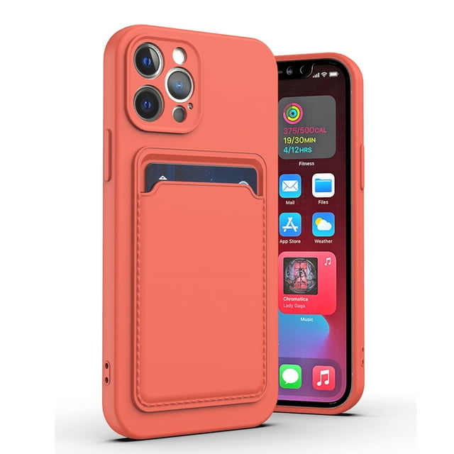 Funda tipo billetera de silicona líquida para iPhone 12 13 mini 11 14 Pro Max, funda con ranura para tarjetero para iPhone XR Xs 8 Plus, funda de bolsillo delgada Tan Jianjun unisex