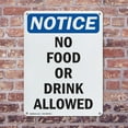 thumbnail image 4 of (2 Pack) No Food Or Drink Allowed OSHA Notice Sign 7 Inch X 10 Inch Indoor / Outdoor Rust-Free Aluminum Metal Signs for Workplace, Workshop, and Construction Site, Made in the USA, 4 of 8