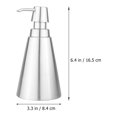 thumbnail image 2 of KAKOWELY Distributeurs de Désinfectant 1 Pce Récipient à Savon Liquide Distributeur de Savon en Acier Inoxydable Bouteille à Pression Support de Gel de Nettoyage pour Maison Extérieur (320ml)3.31"X3.31"X6.5", 2 of 4