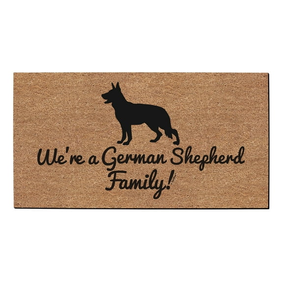 ThisWear German Shepherd Mom We're A German Shepherd Family New Home Decor Doormat Simulated Coir