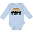thumbnail image 3 of Inktastic El Paso Texas Skyline Retro Boys or Girls Long Sleeve Baby Bodysuit, 3 of 5