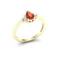 thumbnail image 2 of Imperial Gemstone 10K Yellow Gold Pear Cut Madeira Citrine 1/20 CT TW Diamond Women's Ring, 2 of 5