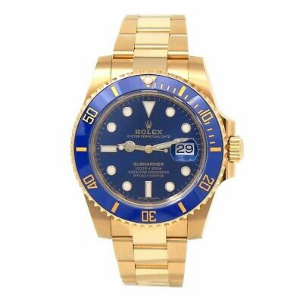 Rolex - Pre-Owned Rolex Submariner 116618 Solid Gold Watch (Certified Authentic & Warranty 