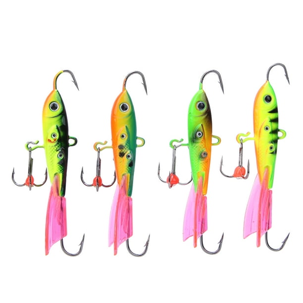 Ice Fishing Jig 4 Pcs 20g Artificial Fishing Lure Bait With Hooks Ice  Fishing Jig Kit Fish Tackle Accessories1#-4#