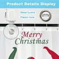 thumbnail image 6 of 36x72 Inch Merry Christmas Fabric Shower Curtains Funny Gnomes Xmas Polyester Bath Curtain Winter Holiday White Shower Curtain for Kids Bathroom Decor Waterproof with Hooks, 6 of 6