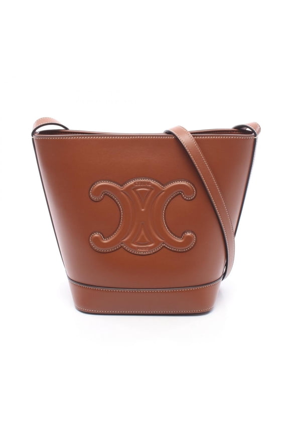 Pre-Owned Celine Small Bucket Cuire Triomphe Shoulder Bag Handbag Leather Women's Brown...