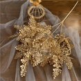 thumbnail image 3 of Plantas artificiales de la serie Gold, hojas, suministros para bodas, materiales para arreglos florales, ramos de flores falsos, accesorios de decoración para el hogar de Navidad, 3 of 5