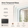 thumbnail image 6 of Niveal 60"x36 Wall Mirror Rounded Corners Hanging Vanity Mirror Oil-Rubbed Bronze Modern Rectangular Aluminum Framed Mirror, 6 of 12