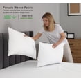 thumbnail image 6 of RUVANTI 100% Cotton Sheets – Twin XL Size Percale Bedding, Cooling & Breathable, Durable with a Crisp, Soft & Comfortable Feel, 16" Deep Pocket, 3-Piece Set, Milky White, 6 of 6