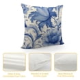 thumbnail image 4 of HENGT  Chinoiserie Pillow Covers Set of  Vintage Floral Cushion Cover Blue Indigo and White Asian Pillow Case Accent Toss Pillowcase Rustic Decor for Couch Sofa Bed Car, 4 of 5