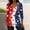 A71 Red, variant on Xdegoge Patriotic Shirts for Women 4th Of July Tops USA American Flag Heart Stars and Stripes V Neck Three Quarter Sleeve Casual Lightweight Summer Independence Day Graphic Tees