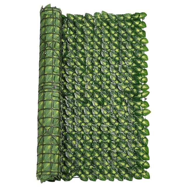 Faux Leaf Privacy Screen Plant Wall Decor for Backyard Home Balcony Herba Periliae
