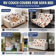thumbnail image 6 of Aplkyhs Halloween Pumpkin Bat RV Couch Covers for Sofa Bed Stretch Folding Camper Slipcovers with Non-Slip Drawstring, Pet Friendly Washable Furniture Protector for Jackknife Sofa, 6 of 7