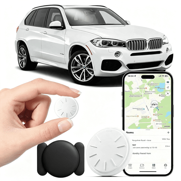 XIBUFE Tracker Device for Vehicles,1Pcs Mini Hidden Car Tracker with Magnetic Case,No Monthly Fee Real Time Gps Car Tracker Works with Apple Find My(Ios Only),For Car/Person/Pet/Items(1Pcs)